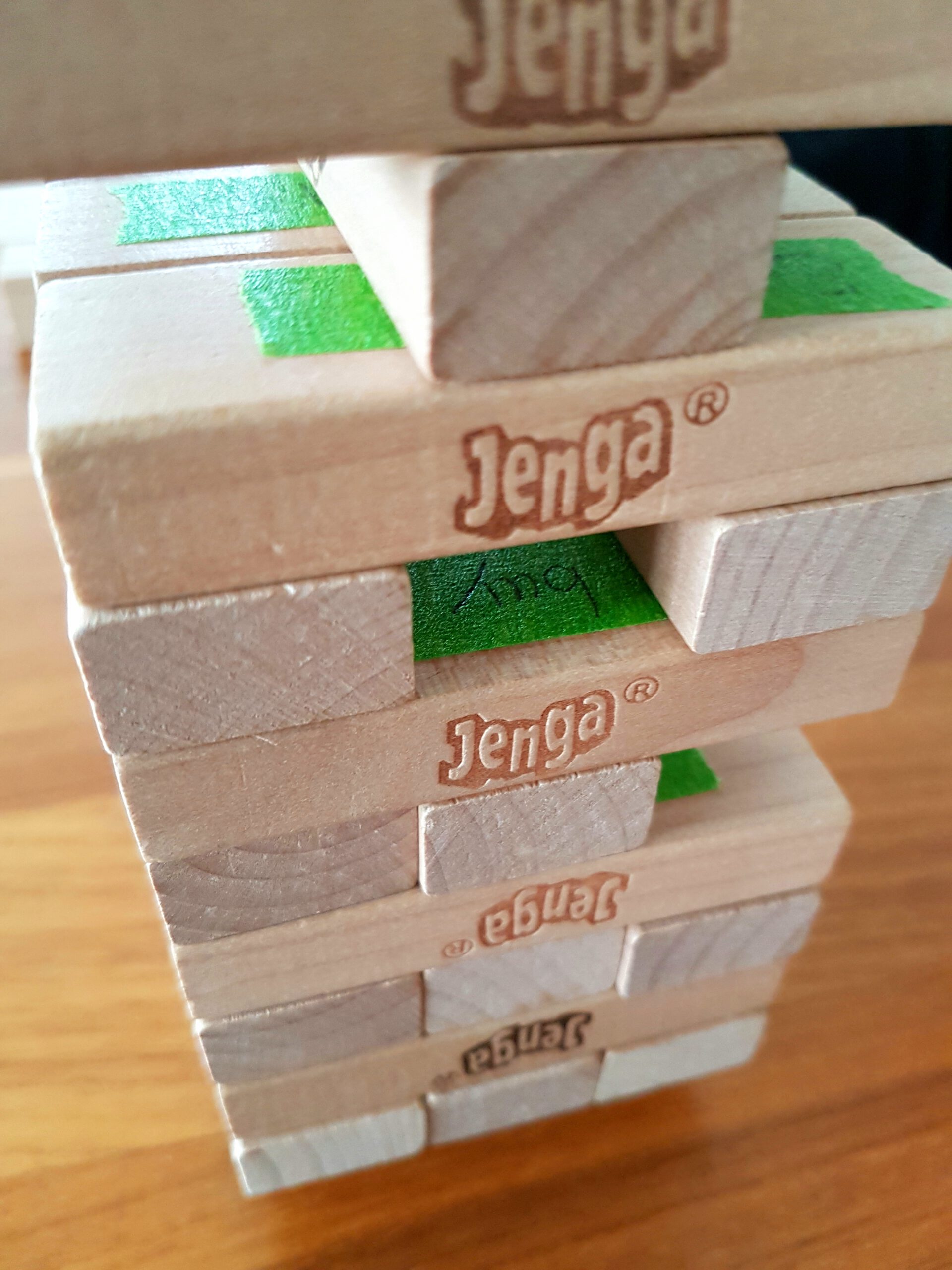 Spielend lernen Heute mit Jenga und einem tollen InstagramAccount